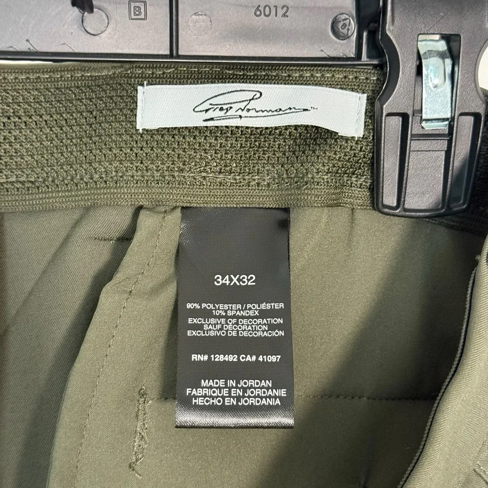 Greg Norman Men's Performance Golf Pants Size 36x32 Olive‎ Stretch Lightweight